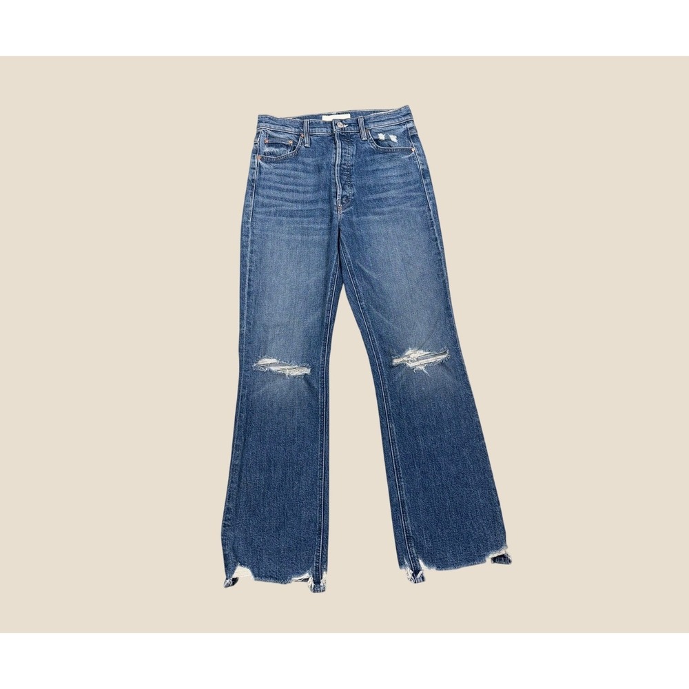 Mother Superior The Tripper Chew Jeans Cryin Cowboys Distressed High Rise 28
